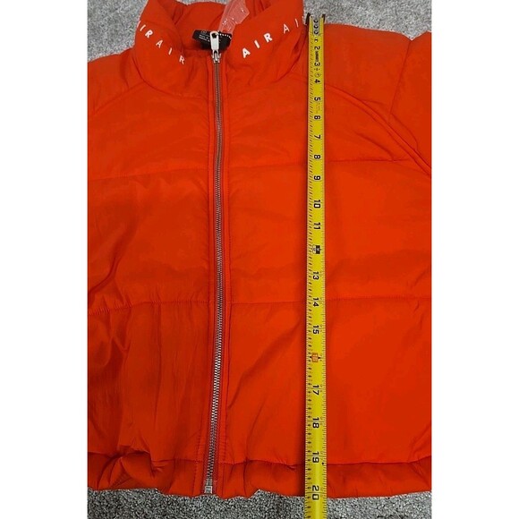 Nike Sportswear Air Puffer Coat Cropped Cinched Waist Red Orange Women’s Size M - Picture 9 of 12